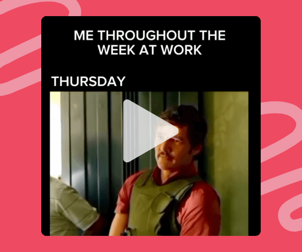 A man in a red shirt and bulletproof vest leans against a wall with a tired expression. The meme text above reads “ME THROUGHOUT THE WEEK AT WORK” and “THURSDAY,” capturing a feeling of exhaustion.