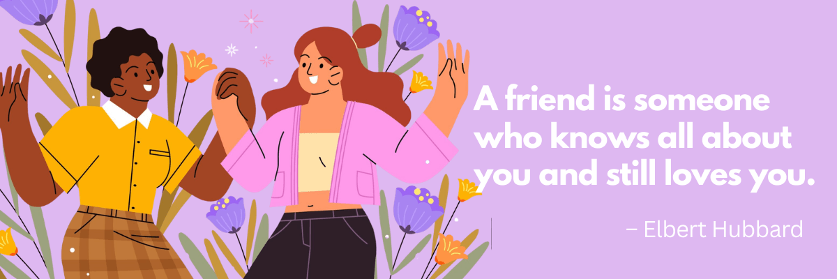 Illustration of a smiling flower with the quote, “Boundaries are the distance at which I can love you and me simultaneously.” — Prentis Hemphill, on a purple background.