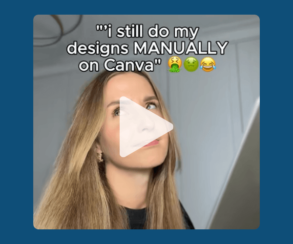 A woman with long hair looks upward while sitting beside a laptop in a bright indoor room. Text appears across the top of the video thumbnail, and a large play button is centered over the image.