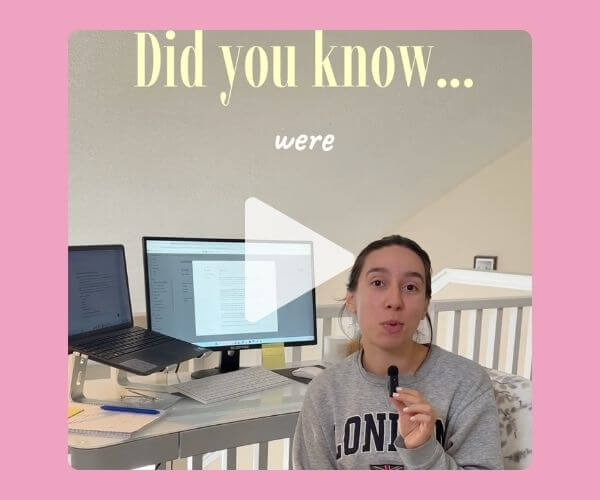 A playful “Did you know?” video featuring a woman sharing an interesting fact or tip. The soft pink design gives it a friendly, casual feel.